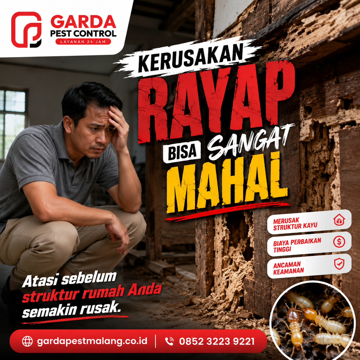 Jasa Pembasmi Rayap Bergaransi Malang: Perlindungan Tuntas Properti Anda dengan Garda Pest Control