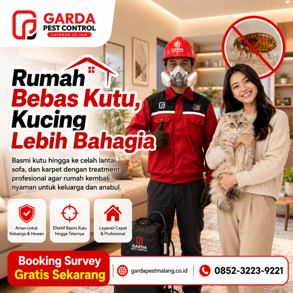 Jasa Pembasmi Kutu Kucing di Malang