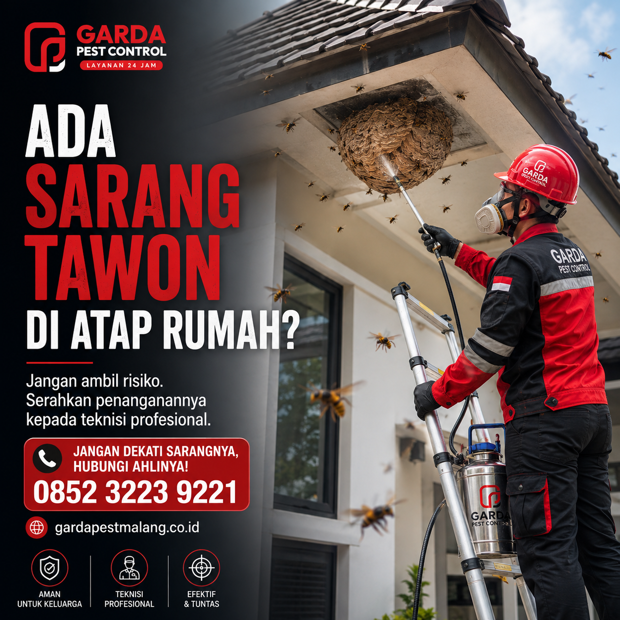 Jasa Pembasmi Sarang Tawon di Malang: Layanan 24 Jam