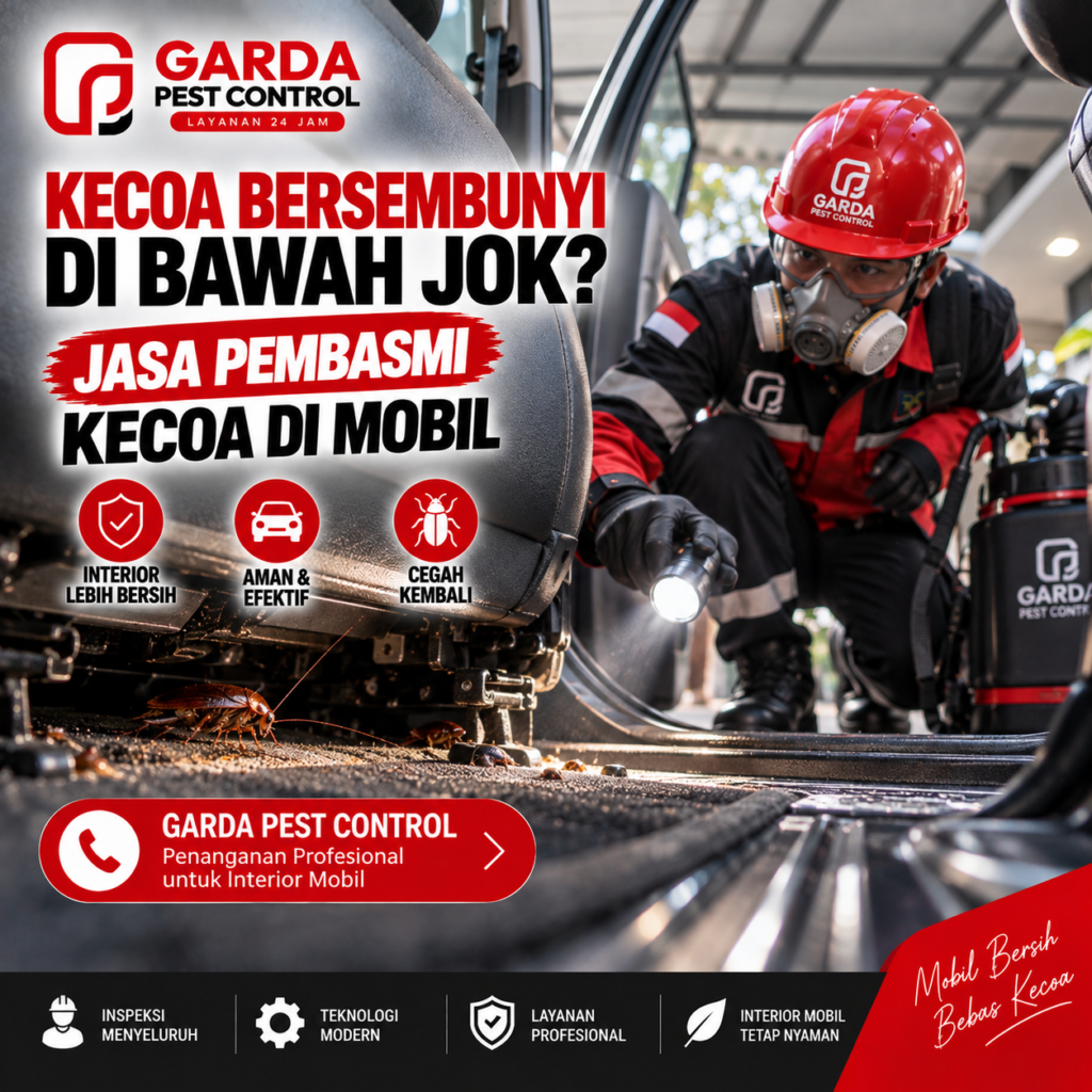 Jasa Pembasmi Kecoa Mobil di Malang: Bergaransi Hingga 3 Bulan
